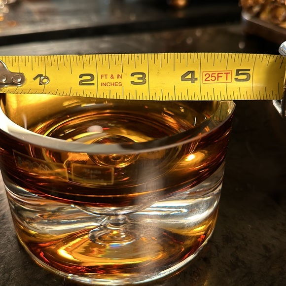 KROSNO Amber Glass Decorative Ashtray. - Picture 9 of 11